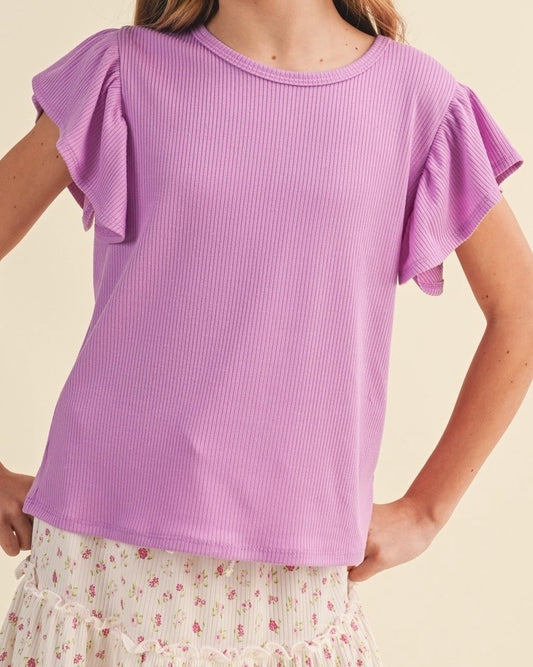 Girl’s Violet Top - The Swanky Shack