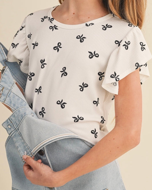 Girl’s Bow Top - The Swanky Shack
