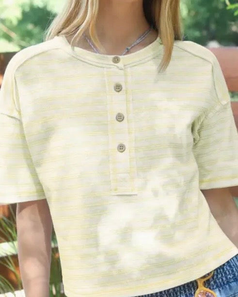Henley Yellow Top - The Swanky Shack