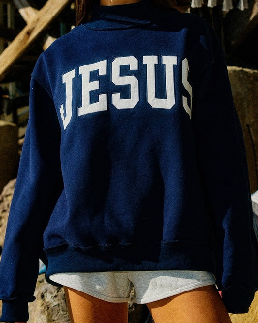 JESUS Navy Sweatshirt - The Swanky Shack