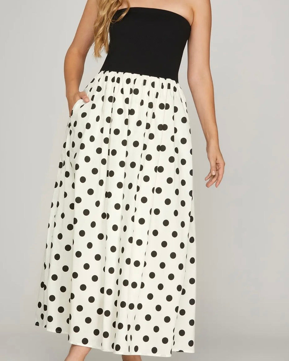 Macie Polka Dot Dress - The Swanky Shack