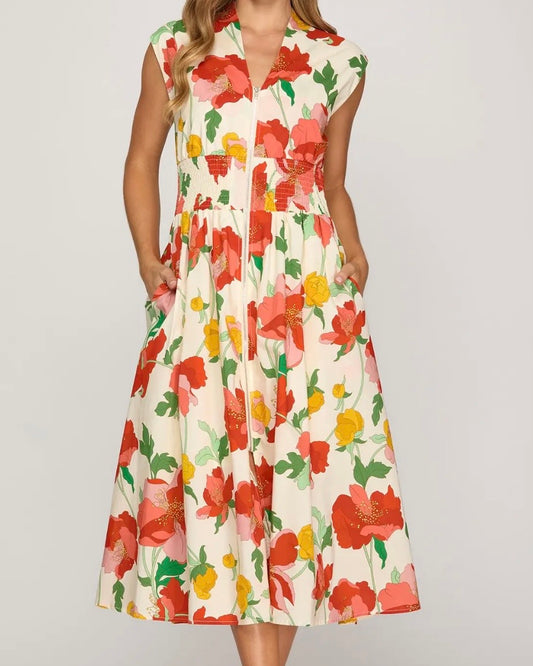 Harper Floral Dress - The Swanky Shack