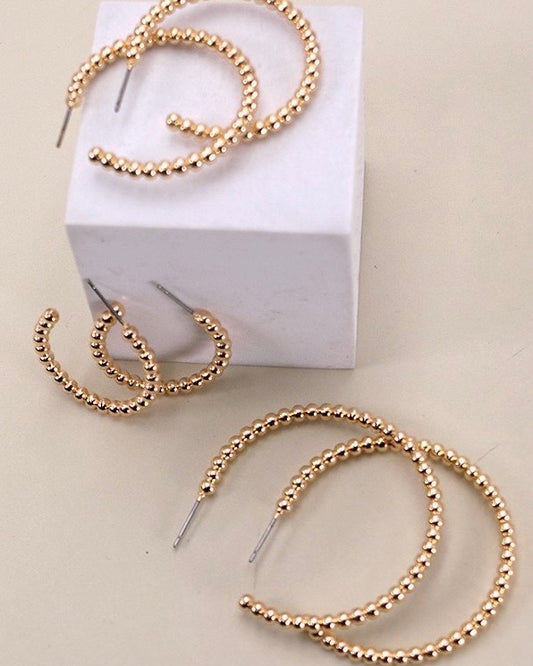 Ball Hoop Trio Earring - The Swanky Shack