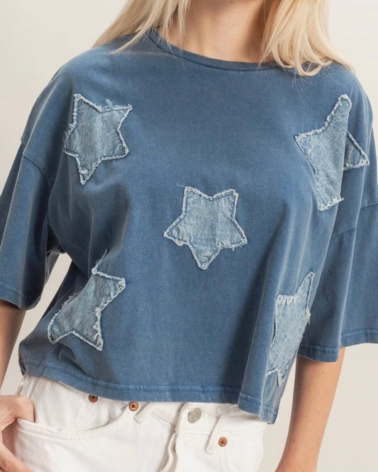 Star Patch Tee - The Swanky Shack