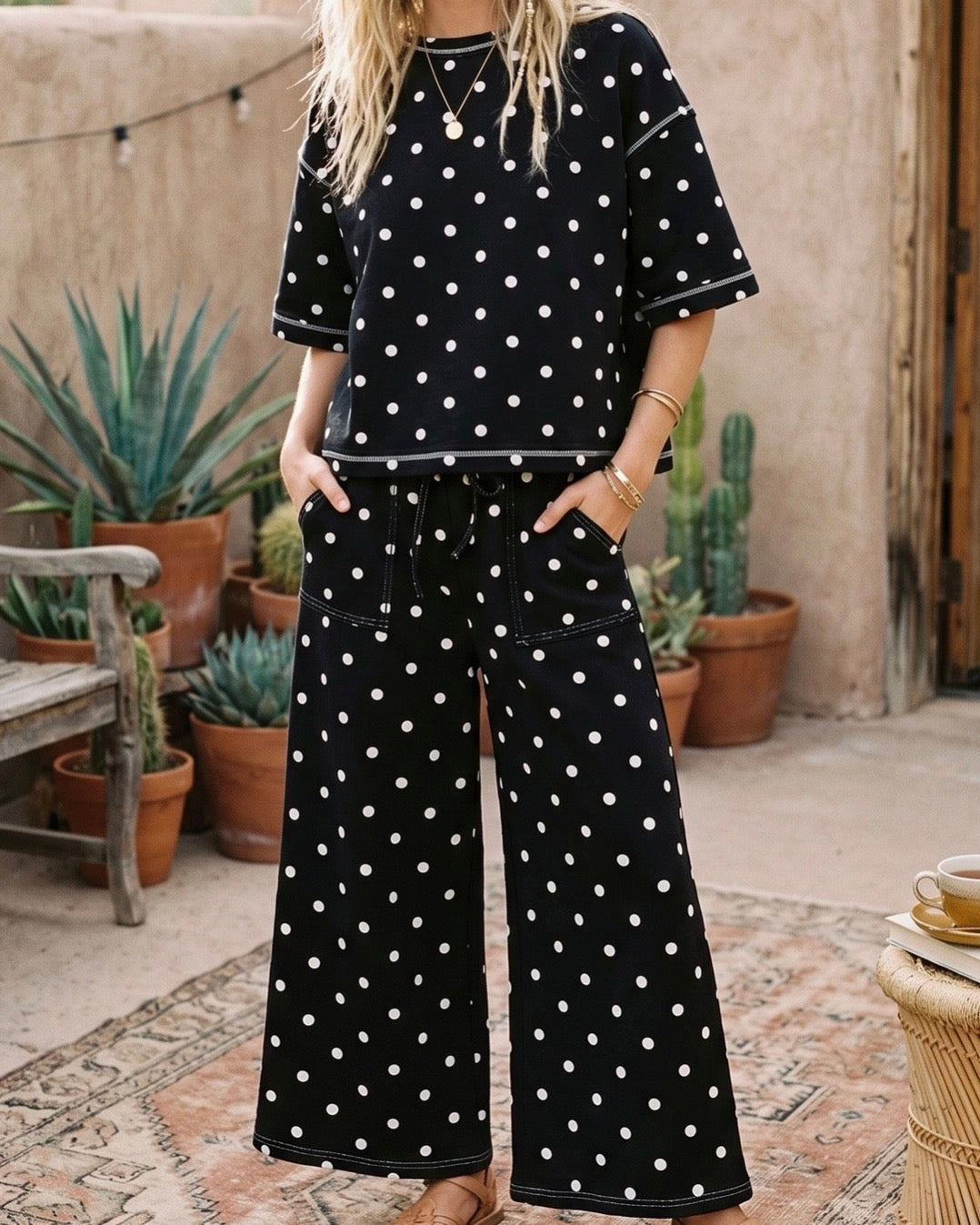 Betty Polka Dot Pant Set - The Swanky Shack
