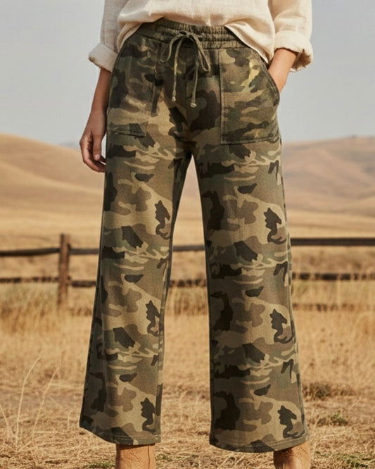 Wide Leg Camo Pant - The Swanky Shack