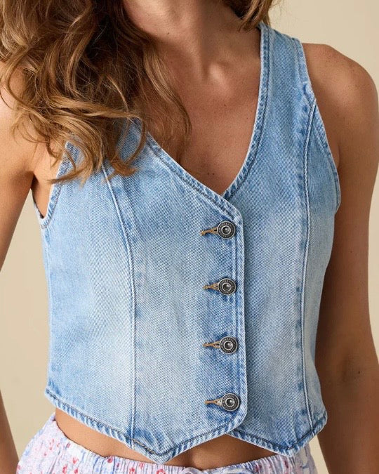 Landen Denim Vest