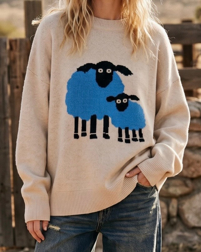 Sheep Oversized Sweater - The Swanky Shack