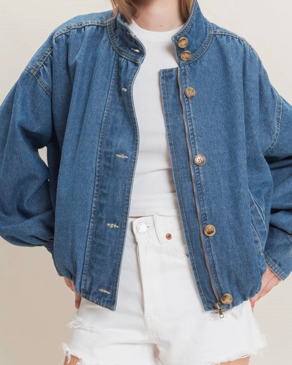 Denim Bomber Jacket