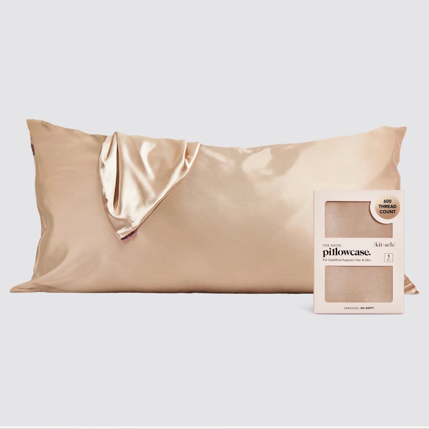 King Size Satin Champagne Pillowcase