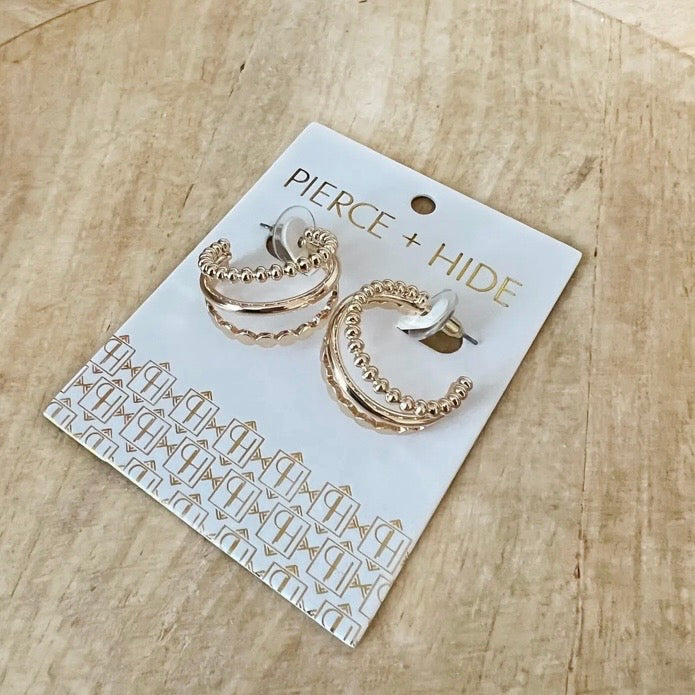 Tri Hoop Earring - The Swanky Shack