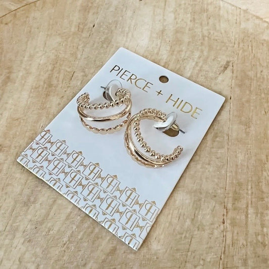 Tri Hoop Earring - The Swanky Shack