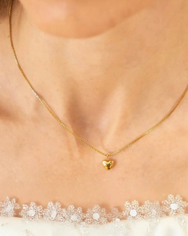 Puff Heart Necklace