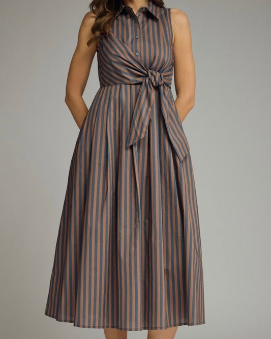 Jana Stripe Tie Dress