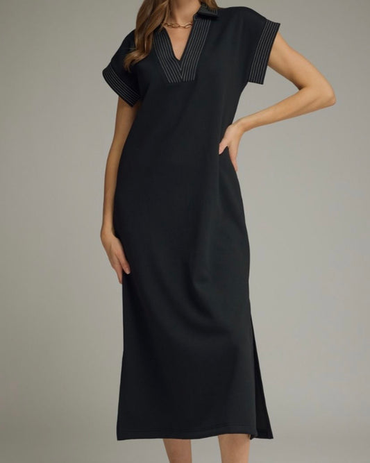 Crawford Black Midi Dress - The Swanky Shack