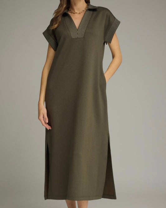 Crawford Olive Midi Dress - The Swanky Shack