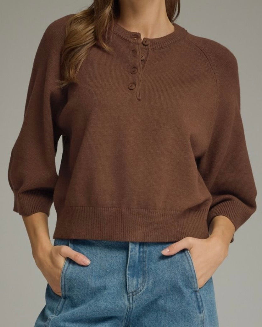 Stella Brown Sweater - The Swanky Shack