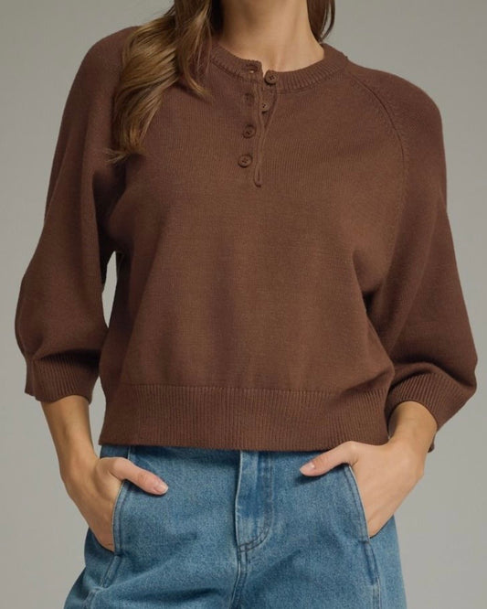 Stella Brown Sweater - The Swanky Shack