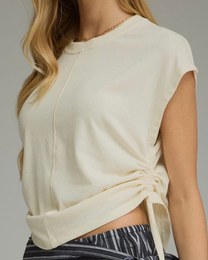 Tatum Cream Tie Top