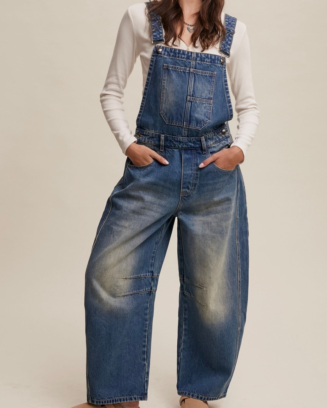 Barrel Jean Denim Overall