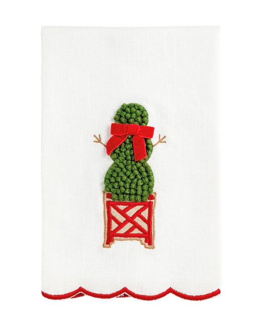 Snowman Topiary Towel