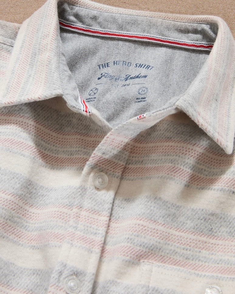 Luverne Striped Hero Knit Flannel - The Swanky Shack