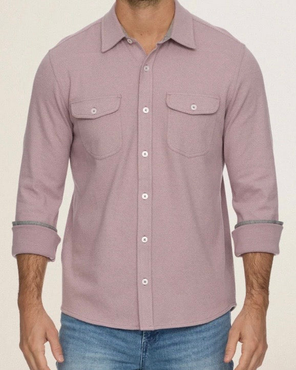 Hero Mauve Stretch Flannel Shirt - The Swanky Shack