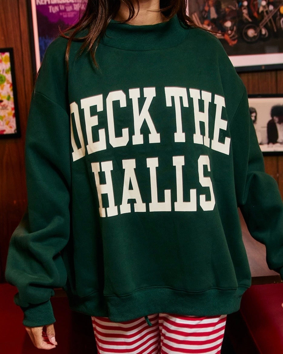 Deck The Halls Reversible Mockneck Sweatshirt - The Swanky Shack