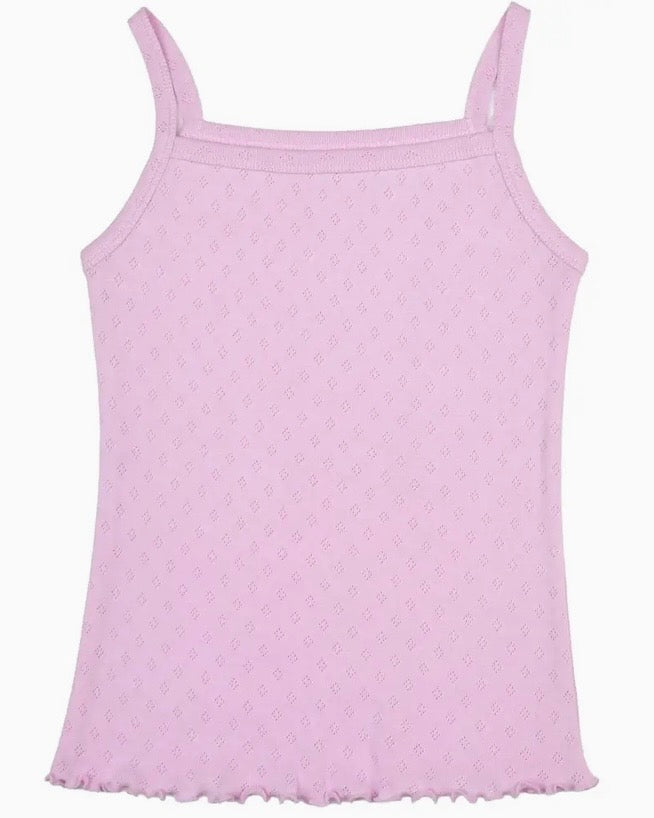 Girls Pink Pointelle Tank & Short Set - The Swanky Shack