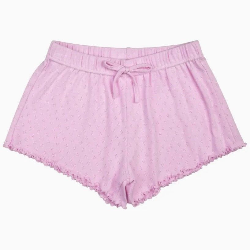 Girls Pink Pointelle Tank & Short Set - The Swanky Shack