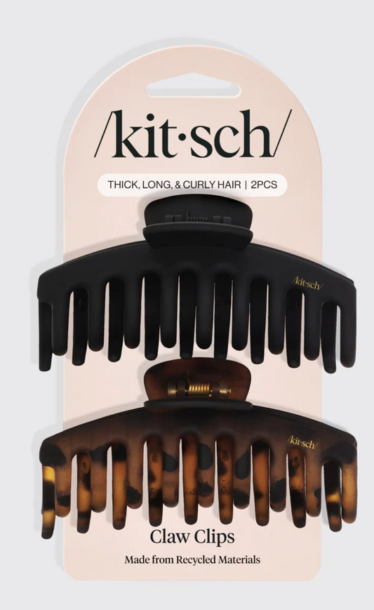 Black and Tort Oversized Clip Set - The Swanky Shack